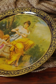 古董英國製金屬老托盤製 W920