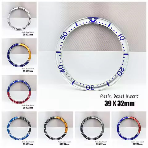39MM Resin Bezel Insert For 6105 6309 Turtle Captain Willard Diving Watch Case Watch Bezel Insert Ri
