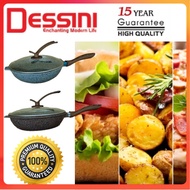 Frypan dessini kuali granite 28cm kuali tangkai fry pan wok non stick kuali batu egg pan kuali lempe