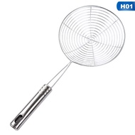 yingke 1pcs Kitchen Stainless Steel Spider Strainer Wire Skimmer With Spiral Mesh Net Colanders Mesh Ladle For Kitchen Tools