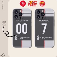 Football iphone case with name printed on request Ronaldo Juventus 6/6splus/7/7plus/8/8plus/x/xs/11/