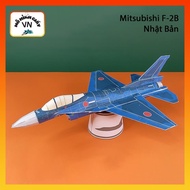 Mitsubishi F-2B Fighter Plane Assembly Paper Model (Japan) - MohinhgiayVN