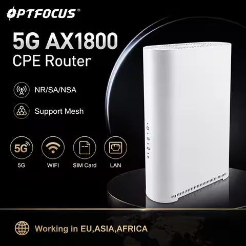 OPTFOCUS 5G CPE SIM Router WIFI6 Wireless AX1800 2.4Ghz 5Ghz CPE Modem Speed for Home Office Router