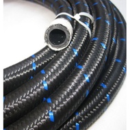 Nylon Braided hose Black colour BLUE DOT - AN4 / AN6 / AN8 / AN10 / AN12