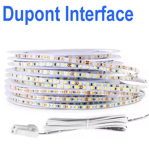 Lamp With Dupont Connector 5M 3M 2M 1M LED Strip Light Lamp Tape 12V 120LEDs/M DIY Kitchen Cabinet B