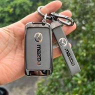 Mazda CX5 2023/CX30/CX8 Car Key Cover with side buttons, with keychain & key cover.