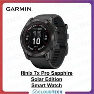 GARMIN - FENIX 7X PRO SAPPHIRE SOLAR EDITION 智能手錶 (石墨灰DLC鈦錶圈/黑色矽膠錶帶)