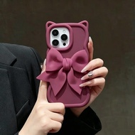 3D Cute Bow Phone Case Hot Selling Casing for Huawei Nova Y73 Y70 Y71 Y72 Y63 Y60 Y61 Y62 Plus Y6 Y6