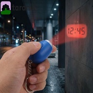 TARANIS Mini Digital Projection Clock, Portable Plastic Electronic Clock Key Chain, Creative Time Pr