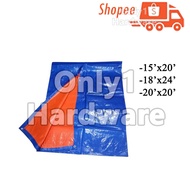 CANVAS BLUE ORANGE HIGH QUALITY CANVAS BLUE ORANGE WATER RESISTANCE CANVAS 15'x20' 18'x24' 20'x20'