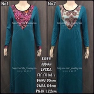 Rm8 !!️ 8053 Jubah Long Dress Lycra