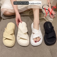 [Peinn] SEONHWA cross-strap fashion women's sandals, 3cm high, soft, comfortable material, modern ro