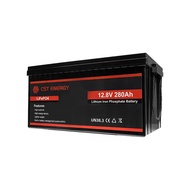 CST ENERGY แบตเตอรี่โซล่าเซลล์ แบตลิเธียม12V 280AH ​​​​LiFePo แบตโซลาร์เซลล์ แบตเตอรี่12v มีการรับปร