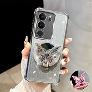 เคสโทรศัพท์กระจกสำหรับ Realme C75 C75X C71 Realme 14X 5G ปลอกอ่อนคลุมเต็มพร้อมที่จับ