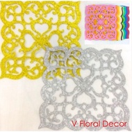 12” Kerawang EVA Perada Glittered Decor Board/Décor Kerawang Glitter Prada Foam PU Shining Kilat Met