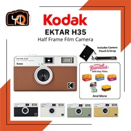 Kodak Ektar H35 Half Frame Film Camera 35mm Bundle with Film | Built-In Flash | Focus-Free