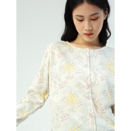 DUST White Yellow Floral Lingga Blouse (D. 116234)