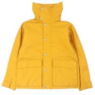 成色極佳的BURBERRY LONDON真絲混紡 W 拉鍊連帽登山派克大衣，黃色，46 碼，正品，義大利製造，男士款