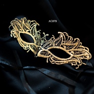 MATA Dance Party Mask Costume Eye Mask Lace Halloween Series Gold Premium Ac87B