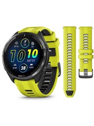 Garmin Forerunner 965 955 太陽能表帶的雙色矽膠運動腕帶，適用於 Forerunner 945 935 更換手錶帶