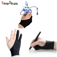 Men Drawing Tablet Glove Artist Gloves with 2 Fingers for Tablet Drawing Oil Painting