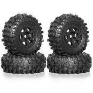 Practical- <br>4pcs 51mm 1.0inch Beadlock Wheel Tire Set for 1/18 1/24 RC Crawler Car TRX4M SCX24 AX