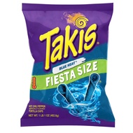 Barcel Takis Blue Heat Rolled Hot Chili Pepper Tortilla Chips, 17 Ounce Fiesta Size(Ready Stock)