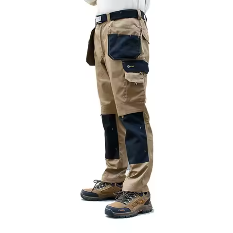 Men's Multi-pocket Cargo Pants Outdoor Safari Style Straight Working Pants With Multi-pockets Wear-r