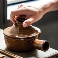 Kreatif Casserole Cooker Stoneware Gelombang Mikro Periuk Kecil Isi Rumah Nasi Periuk Tanah Liat Bubur Suhu Tinggi Sup Periuk Kesihatan dengan Periuk Sup Penutup