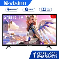 【Ready Stock】▼Nvision HD LED TV 32" Smart TV Youtube Android 9.0 TV Frameless Ultra-slim Full HD TV