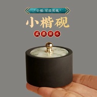 Inkstone Jade Small inkstone Small Regular Calligraphy Dedicated with Lid Raw Stone Material Hot Pot