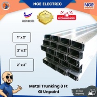 Metal Trunking Trunking Kabel Metal Unpaint| Plain GI Tanpa Cat 22G (1"x2" / 2"x2" / 2"x3" / 2"x4") 