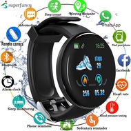 D18 Smart Watch with Heart Rate Monitor Round Fitness Digital Watch for Men Women