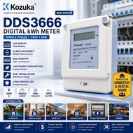 KOZUKA DDS3666 Digital kWh Meter 60A 1 Phase LCD Sub Meter Homestay Rental Room Electricity Meter