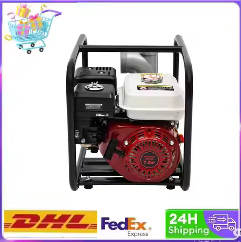 3inch 210cc 7.5hp 4-Stroke Gasoline Engine Water Pump, Portable Irrigation Pump, 3600rpm, Water Tran
