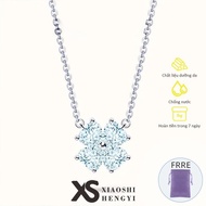 Lucky Four Leaf Clover Necklace for Women Natural Aquamarine Stone Symbol of Love, Faith, and Peace 