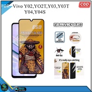Tempered Glass ESD Premium Spy Full Cover Vivo Y01 Y02 Y03 Y03t Y04 Y04S