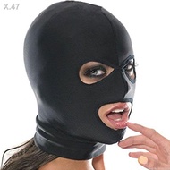 Fetish Slave Bdsm Bondage Hoofdsteunen Sex Masker Mond Oog Open Hoofd Harnas Elasticiteit Blinddoek Voor Paar Nieuwe Exo