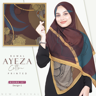 Ayeza Bawal Cotton Printed Bawal Bidang 55" Muslimah Hijabs