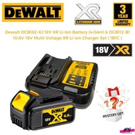 DEWALT DCB182-XJ 18V XR Li-Ion Battery ( 4.0AH ) & DCB112-B1 10.8V-18V Multi Voltage XR Li-ion Charg