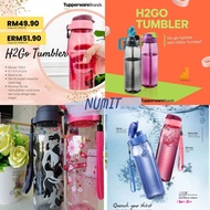 5 Jenis: Tupperware NEW H2GO Flip Top Straw Tumbler 750ml / H2go tumbler Eco Bottle Water Bottle wit