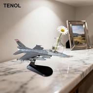 [TENOL] 1/72 Scale F-16C Plane Model Toy Realistic Airplane Collectibles Miniature