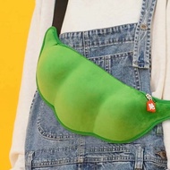 Japanese Cute Funny Extraordinary Edamame Bag Niche All-Match Bag Female Creative Pea Bag One-Should