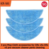 (Courier Delivery) 3 pcs Mop Cloth accessories for ilife v5s ilife v5 pro vacuum cleaner parts clean