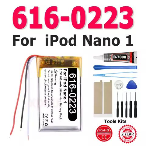 New Replacement Battery For ipod Nano1 1st Gen Generation MP3 A1137 Nano 1 616-0223 Batteries + Tool