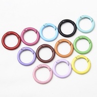 【00.00 RM Barang Free】Colorful painted round keychain spring buckle
