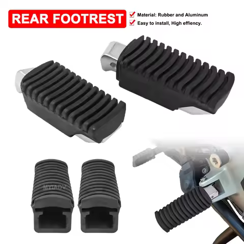 Motorcycle Footrests Footpegs Rubber Cover Passenger Foot Pegs For BMW F800GS F850GS F750GS R1100RS 
