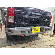 Toyota Hilux Revo Rogue GR Sport Rocco (Silver)Rear Bull Bar Bumper