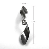 Thunder Frog Shop Black Fish Custom-Made Stainless Steel Super Noisy Leaf Multi-Vine Clicking Blade 