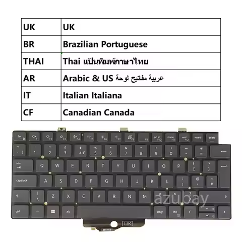 Backlit Keyboard For Dell Latitude 5320 5330 5340 7320 7330 059PCG 05W04K Canadian Italian Arabic UK